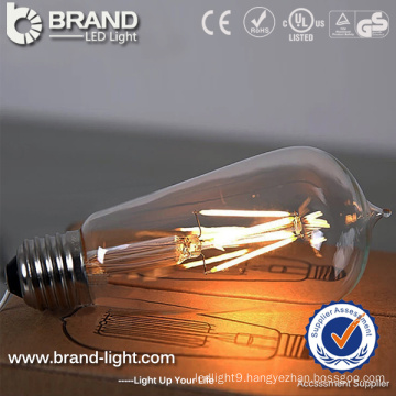 2W 4W 6W ST64 LED Filament Bulb Light With E27 Lamp Holder, CE RoHS